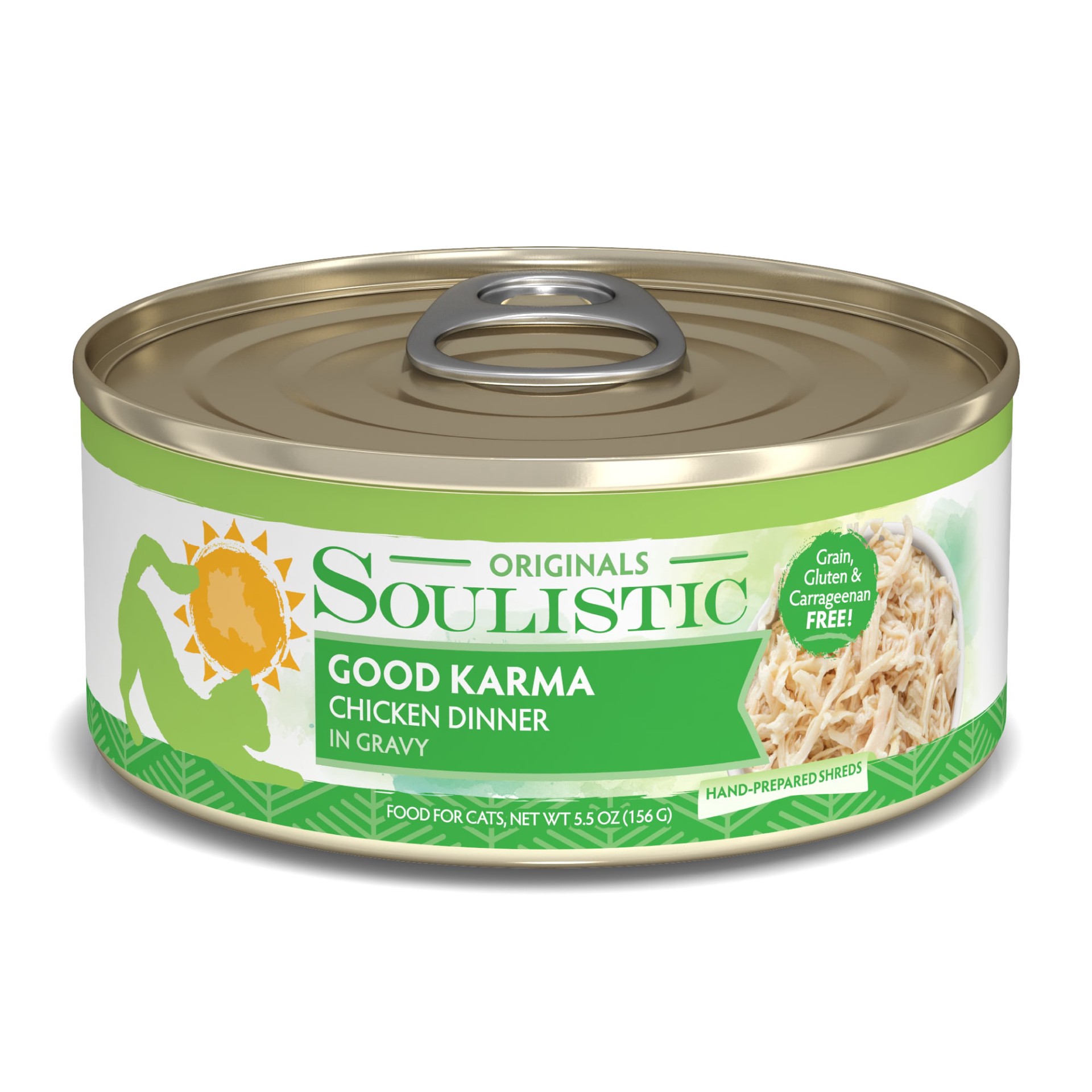 slide 1 of 1, Soulistic Good Karma Chicken Dinner Adult Canned Cat Food in Gravy, 5.5 oz