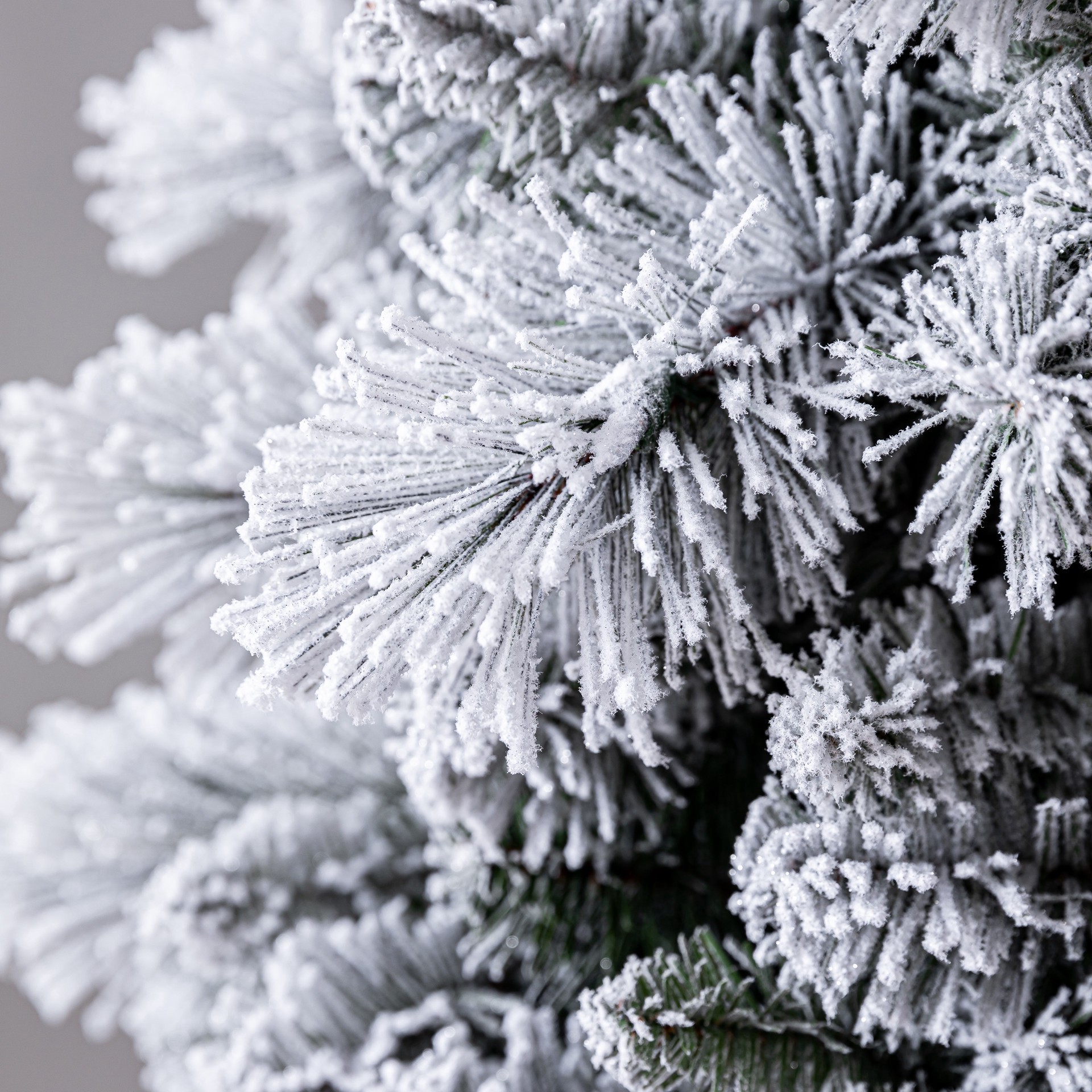 slide 5 of 9, 7ft. Pre-Lit Flocked Slim Artificial Christmas Tree, Warm White Twinkle Led Lights By Ashland, 7 ft