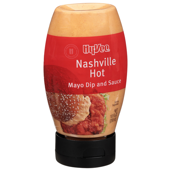 slide 1 of 1, Hy-vee Nashville Hot Mayo Dip And Sauce, 10 fl oz
