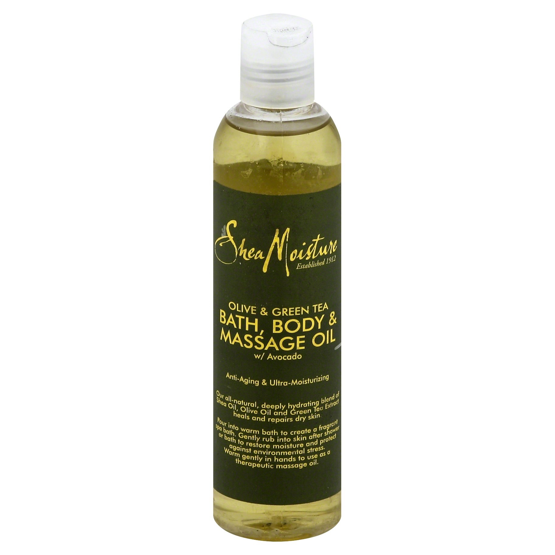 slide 1 of 2, SheaMoisture Olive & Green Tea Bath, Body & Massage Oil, 8 fl oz