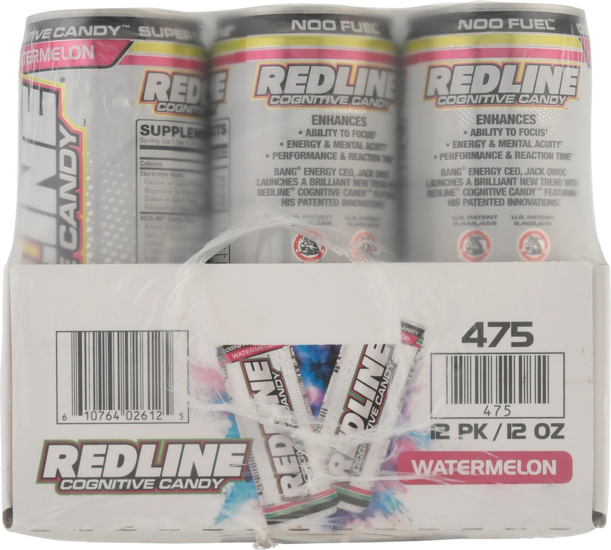 slide 2 of 12, Redline Cognitive Candy Watermelon Energy Drink - 12 ct, 12 ct