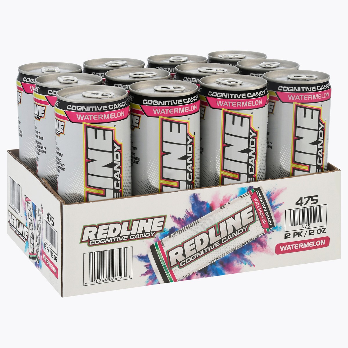 slide 12 of 12, Redline Cognitive Candy Watermelon Energy Drink - 12 ct, 12 ct