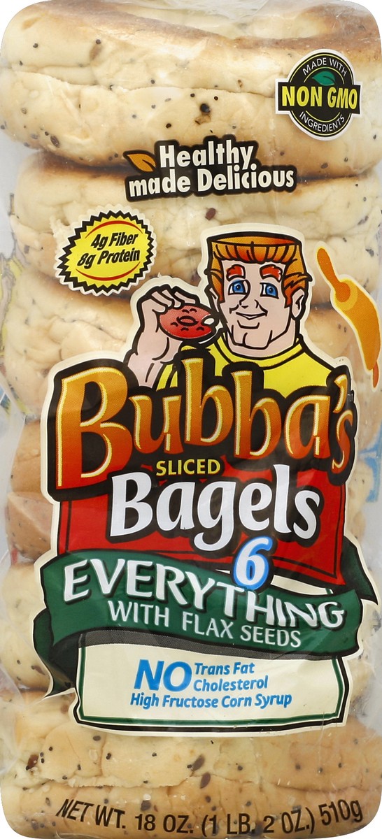 slide 5 of 5, Bubba's Everything Bagel, 6 ct; 18 oz