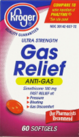 slide 1 of 1, Kroger Ultra Strength Gas Relief Soft Gels, 60 ct