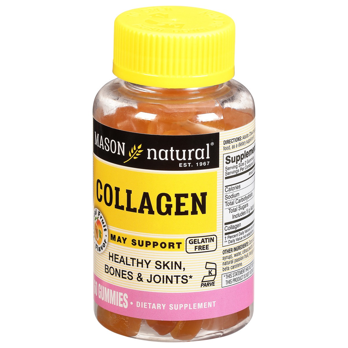 slide 3 of 9, Mason Natural Collagen Gummy, 60 ct