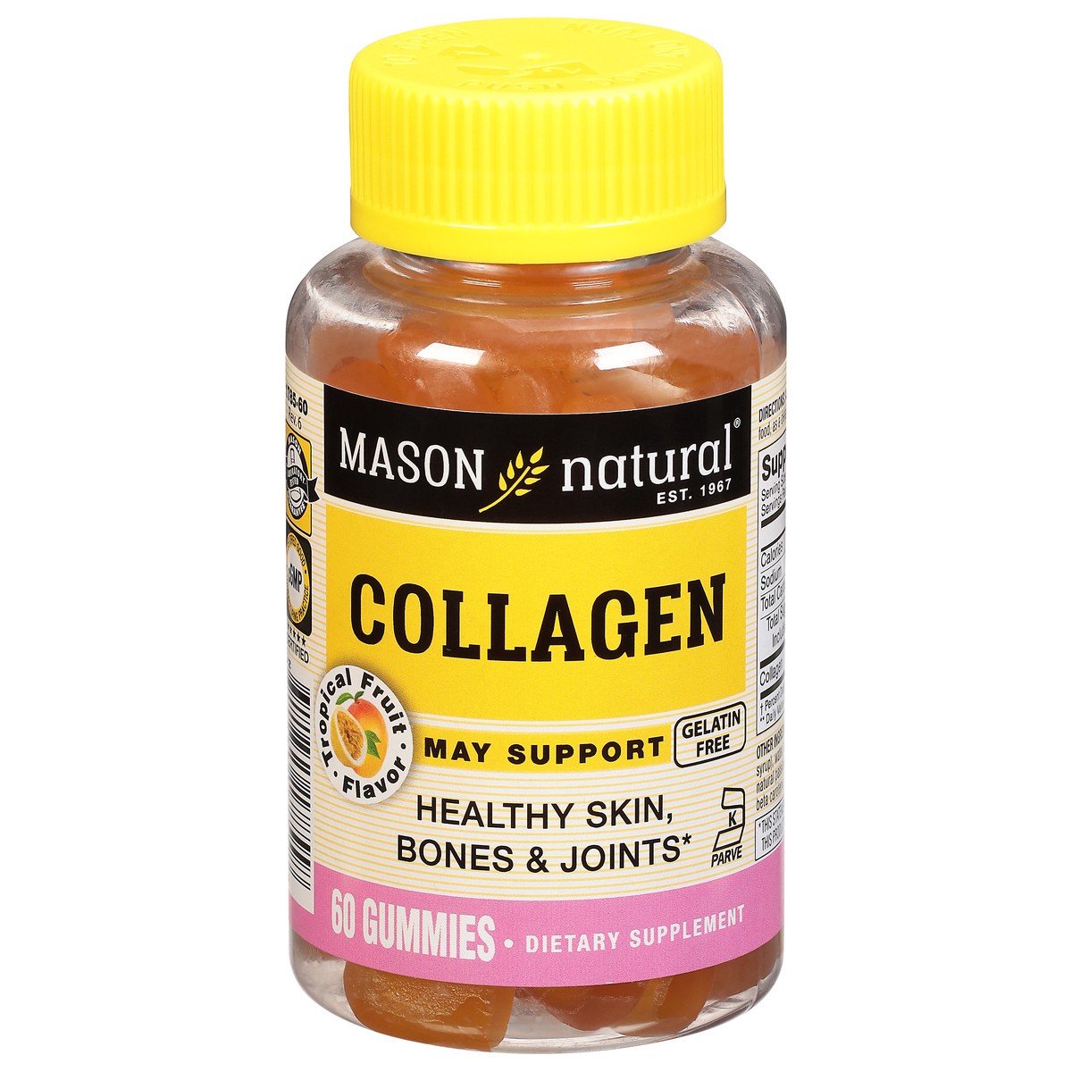 slide 1 of 9, Mason Natural Collagen Gummy, 60 ct