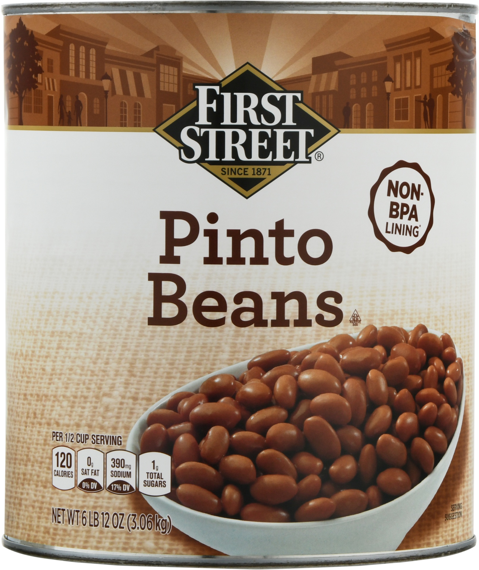 slide 1 of 1, Montecito First Street Pinto Beans - 108 oz, 108 oz