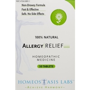 slide 1 of 1, Homeostasis Labs Allergy Relief Homeopathic Medicine, 50 ct