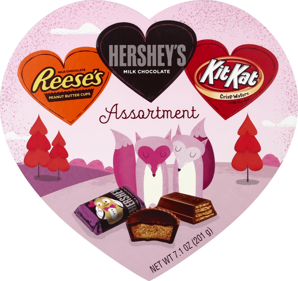 slide 3 of 3, Hershey's Valentine's Miniatures Assortment Heart Box, 7.1 oz