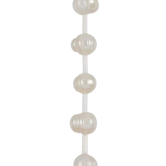 slide 1 of 2, 8mm White Potato Freshwater Pearl Beads By Bead Landing, 8mm