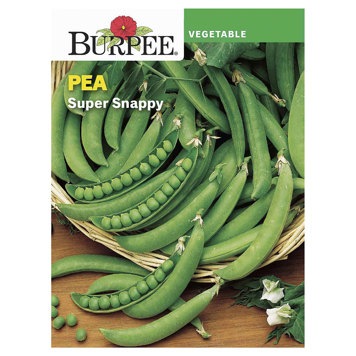 slide 1 of 5, Burpee Snap Pea Super Snappy Seeds, 1 ct