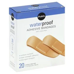 Publix Bandages, Adhesive, Waterproof, One Size