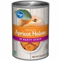 slide 1 of 1, Kroger Unpeeled Apricot Halves In Heavy Syrup, 15.25 oz