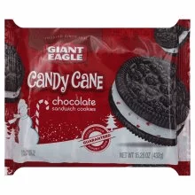 Giant Eagle Chocolate Candy Cane Sandwich Cookies