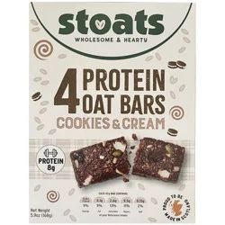 Stoats Cookies and Cream Protein Oat Bar - 4 Pack