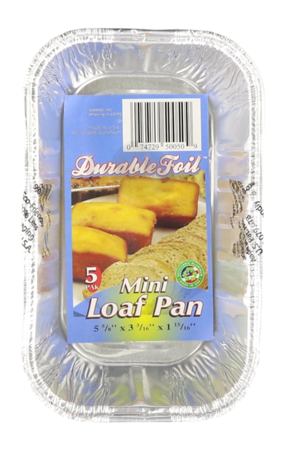 slide 1 of 1, Mainstays Aluminum Mini Loaf Pans, 5 ct