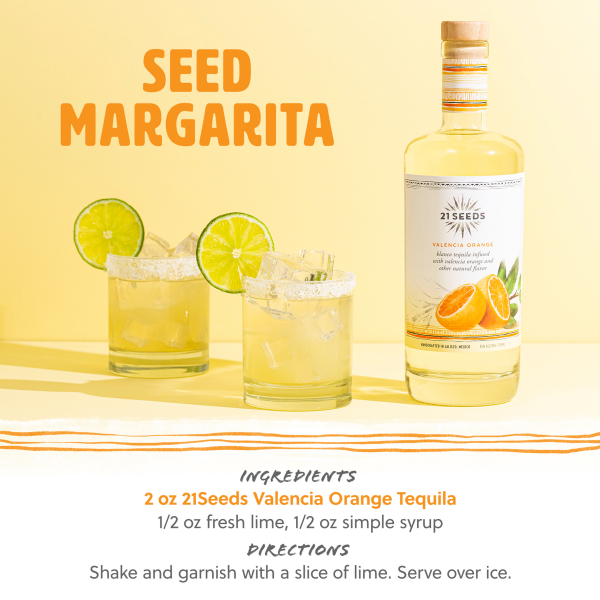 slide 4 of 19, 21SEEDS Valencia Orange Infused Blanco Tequila - 750ml Bottle, 750 ml