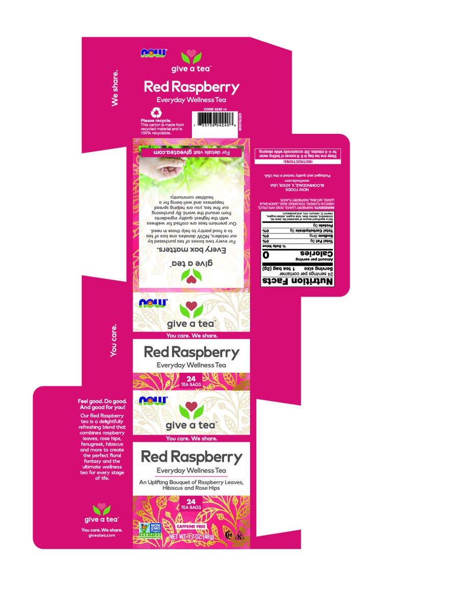 slide 7 of 8, NOW Red Raspberry Tea - 24 Tea Bags, 24 ct