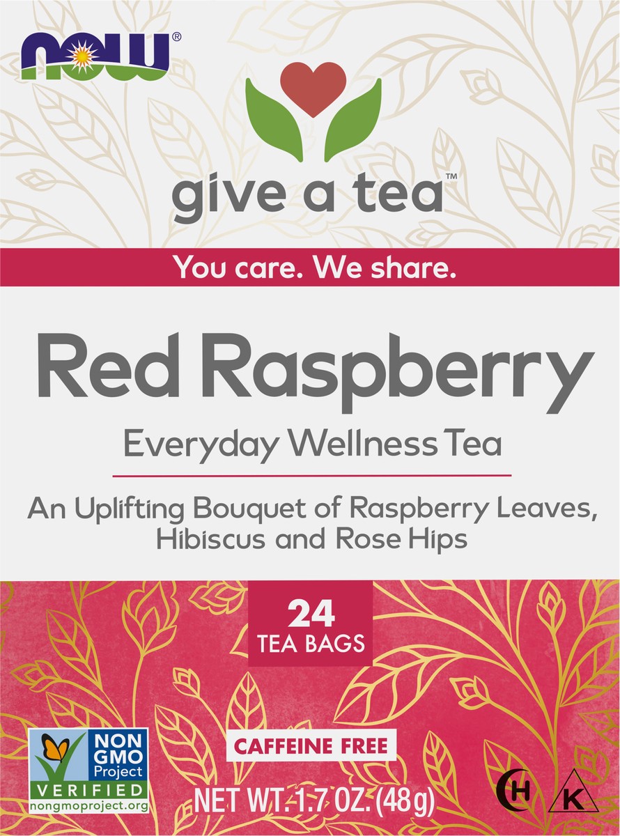 slide 5 of 8, NOW Red Raspberry Tea - 24 Tea Bags, 24 ct