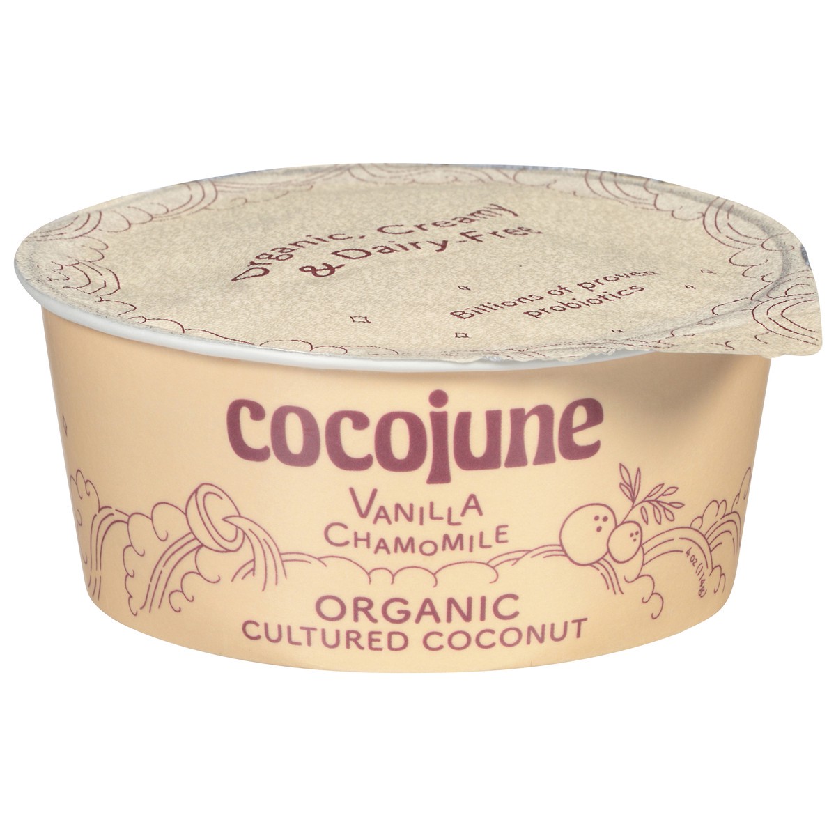 slide 1 of 9, Cocojune Organic Vanilla Chamomile Cultured Coconut, 4 fl oz