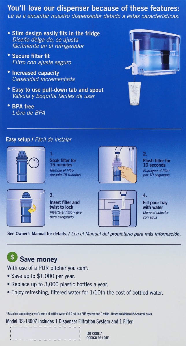 slide 8 of 9, PUR Dispenser Infiltration System 1 ea, 18 cup