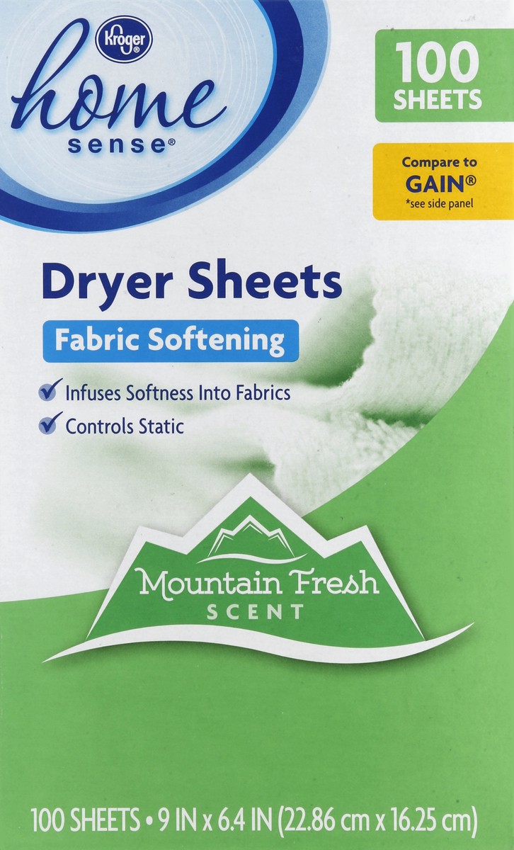 slide 4 of 5, Kroger Home Sense Mountain Fresh Dryer Sheets, 100 ct