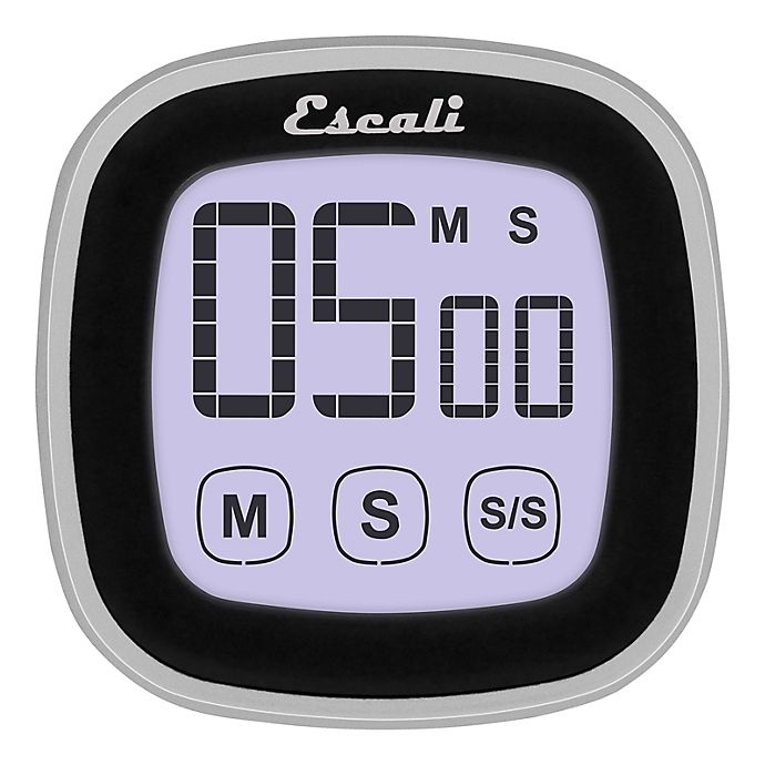 slide 1 of 1, Escali Touch Screen Digital Timer - Black, 3 in