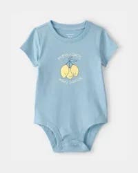 Carter's Baby 'Main Squeeze' Lemon Graphic Bodysuit - Blue - 6M