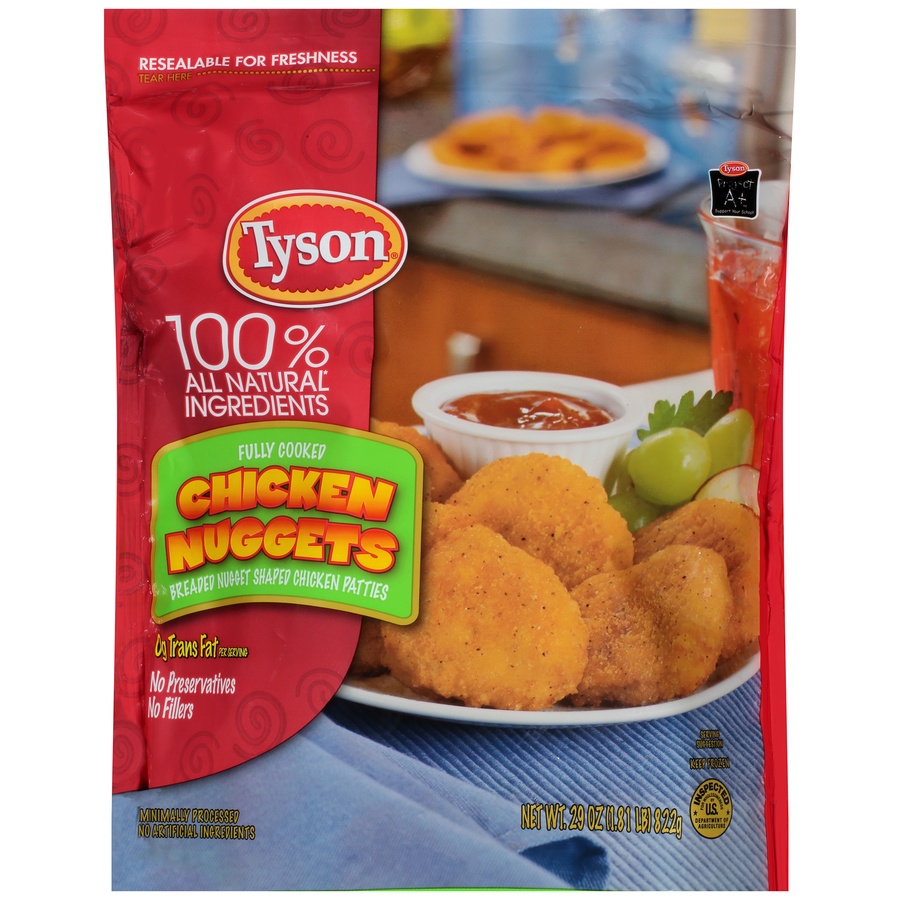 slide 1 of 8, Tyson Chicken Nuggets, 29 oz