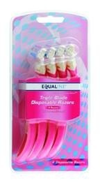 slide 1 of 1, Equaline Razors, Disposable, Triple Blade, 4 Each, 4 ct