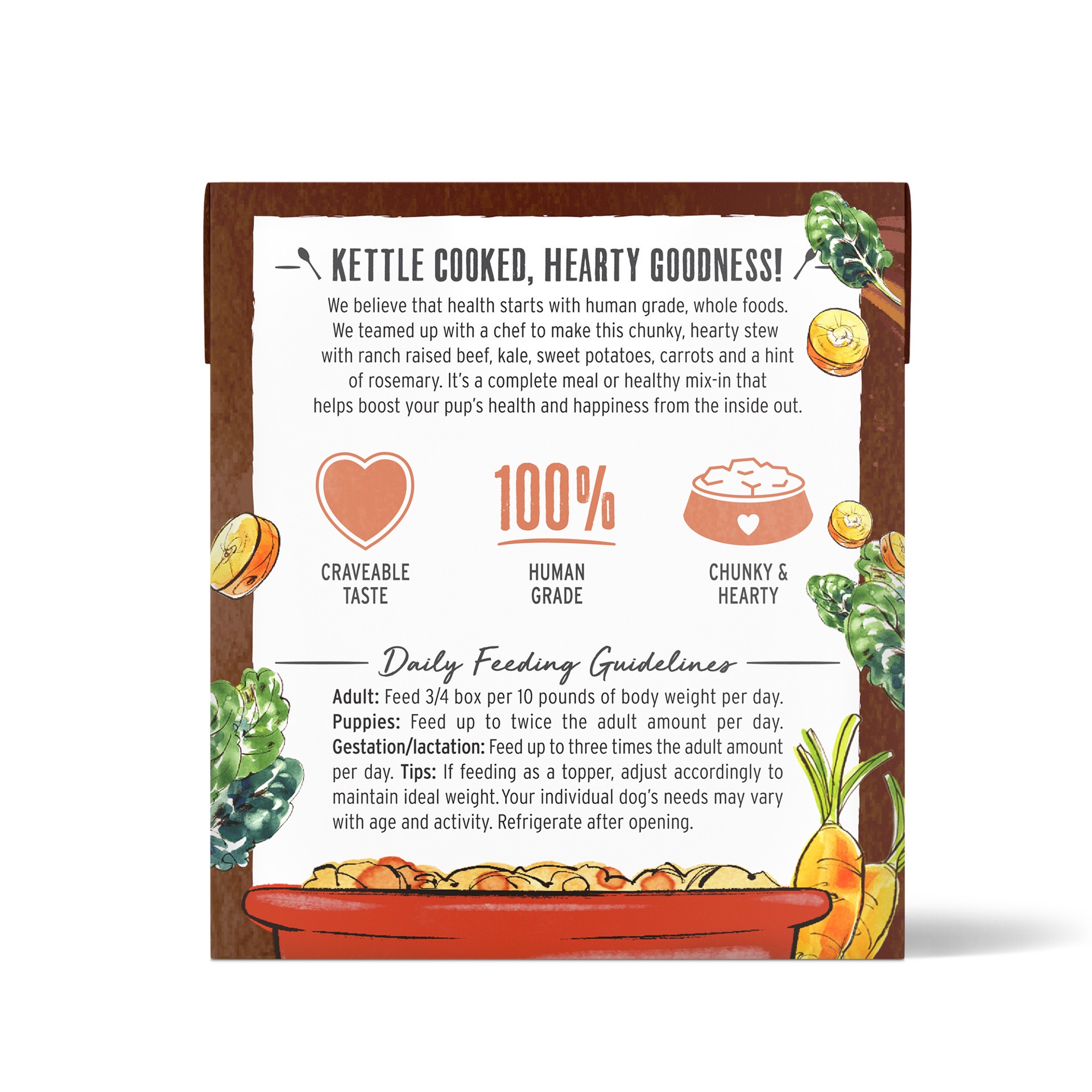 slide 4 of 8, The Honest Kitchen One Pot Stew One Pot Stews: Roasted Beef Stew with Kale, Sweet Potatoes & Carrots Wet Dog Food, 10.5 oz x1, 10.5 oz