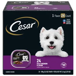 Cesar Classic Loaf in Sauce Filet Mignon Flavor Canine Cuisine 24 - 3.5 oz Packs