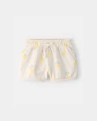 Baby Girl French Terry Shorts - Cream - 6M