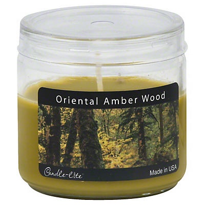 slide 1 of 1, Candle-Lite Oriental Amber Wood Scented Candle, 1 ct