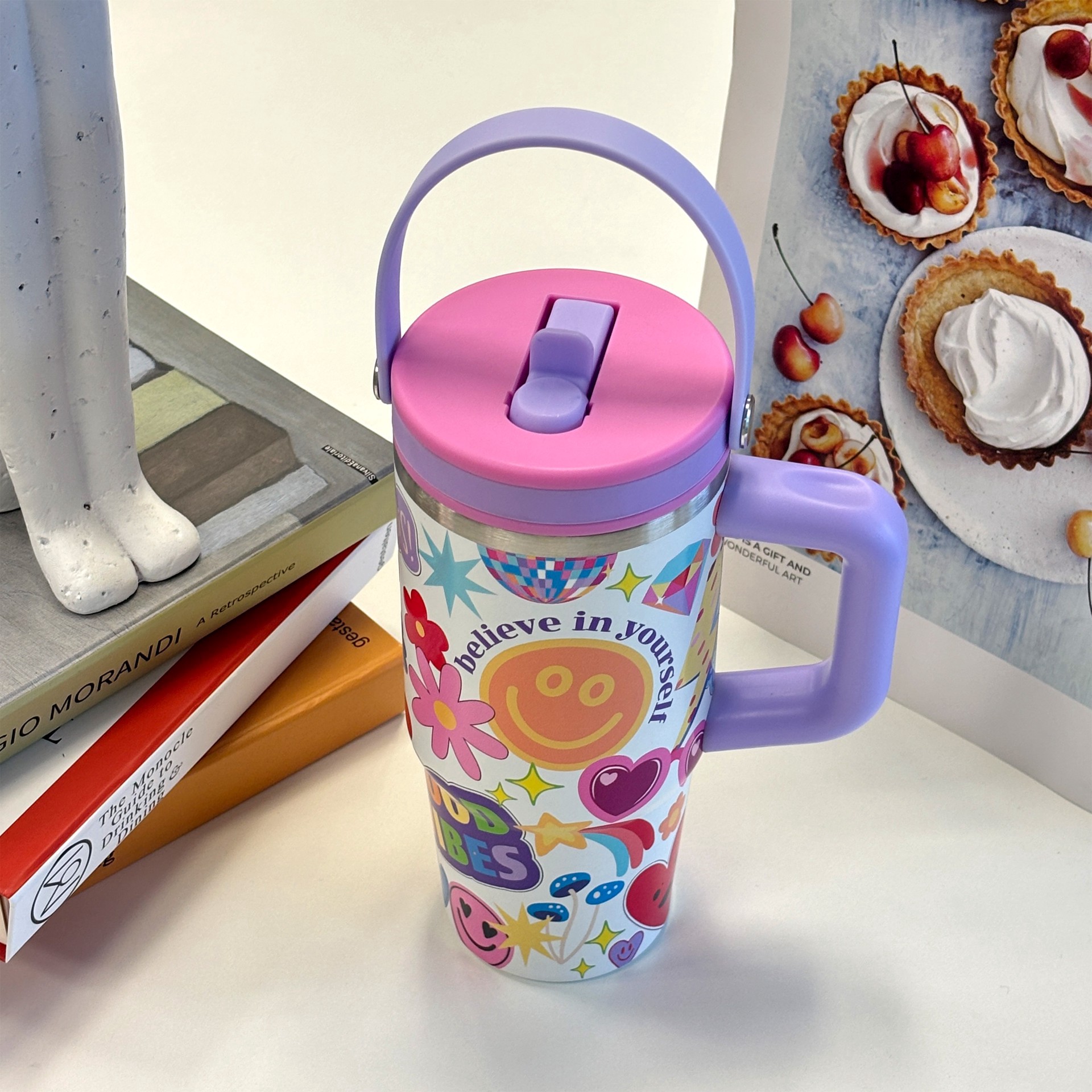 slide 2 of 4, 20oz. Believe In Yourself Stainless Steel Insulated Tumbler By Ashland, 20 oz