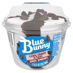 Blue Bunny Cookie Crunch 'n Fudge Load'd Sundaes, 5.5 fl oz