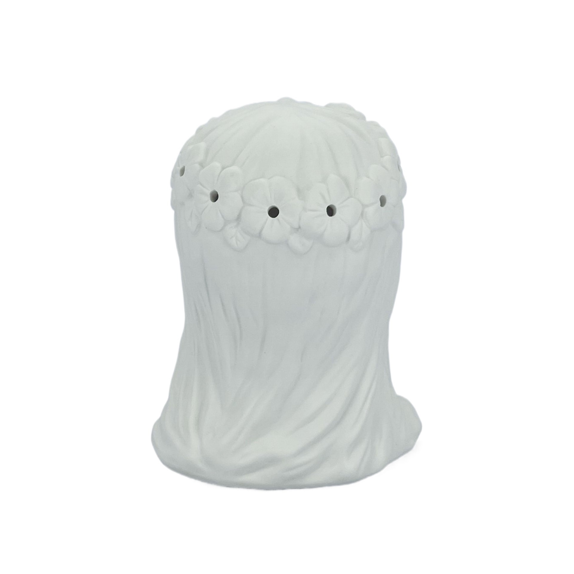 slide 4 of 8, 7.75" Diy Ceramic Led Veiled Lady Decor By Make Market, 5.7 in x 4.73 in x 7.68 in