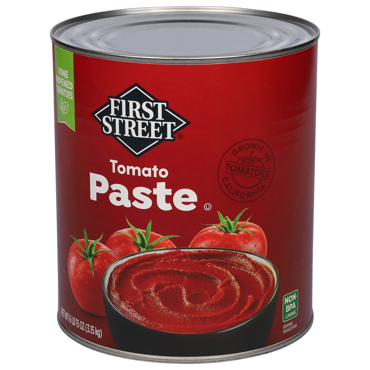 slide 3 of 4, Cb02 First Street Tomato Paste 26%, 111 oz