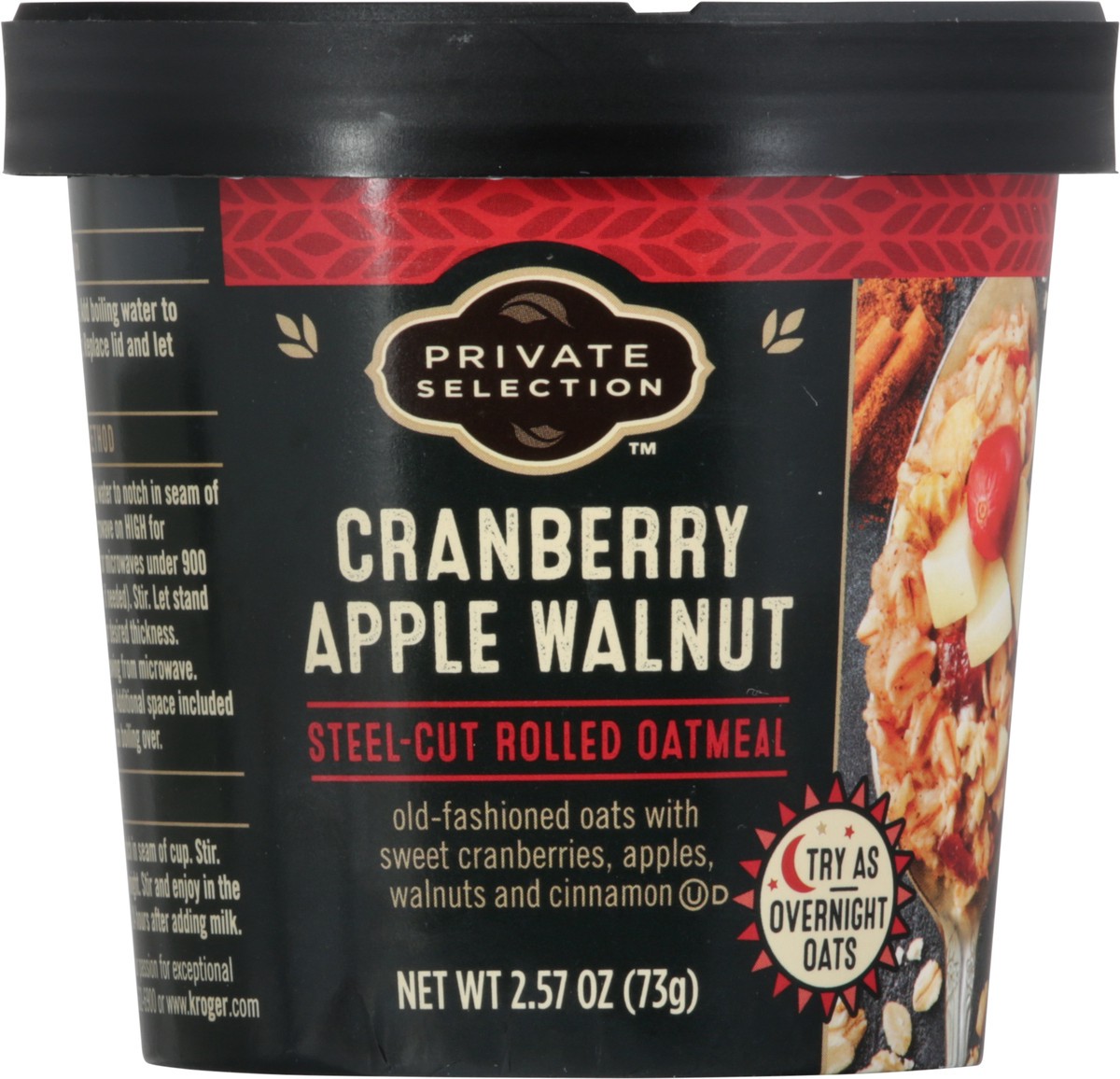 slide 5 of 12, Private Selection Steel-Cut Rolled Cranberry Walnut Apple Oatmeal 2.57 oz, 2.57 oz