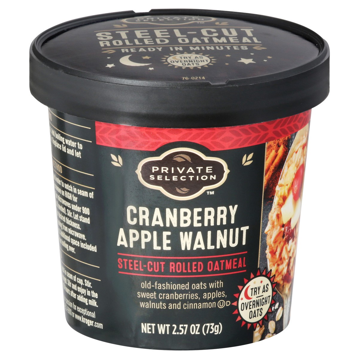 slide 1 of 12, Private Selection Steel-Cut Rolled Cranberry Walnut Apple Oatmeal 2.57 oz, 2.57 oz