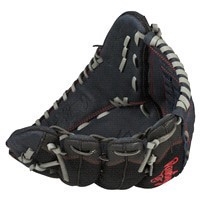 slide 23 of 29, Rawlings Renegade Softball Pattern Glove, RHT, Charcoal, 14'', 14 in