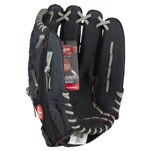 slide 6 of 29, Rawlings Renegade Softball Pattern Glove, RHT, Charcoal, 14'', 14 in