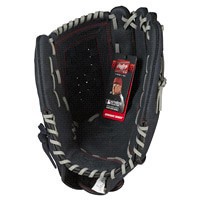 slide 11 of 29, Rawlings Renegade Softball Pattern Glove, RHT, Charcoal, 14'', 14 in