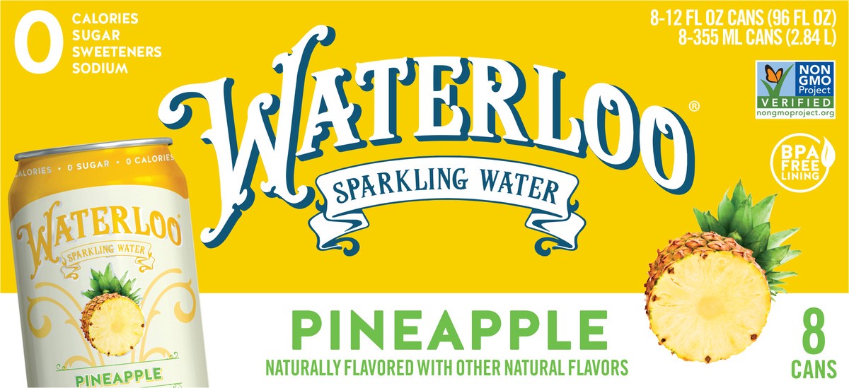 slide 2 of 2, Waterloo Sparkling Water Pineapple Sparkling Water - 96 fl oz, 1 ct