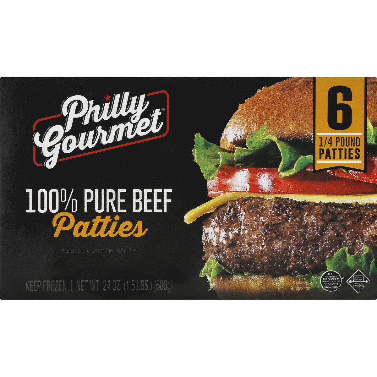 slide 1 of 13, Philly Gourmet Patties 6 ea, 6 ct