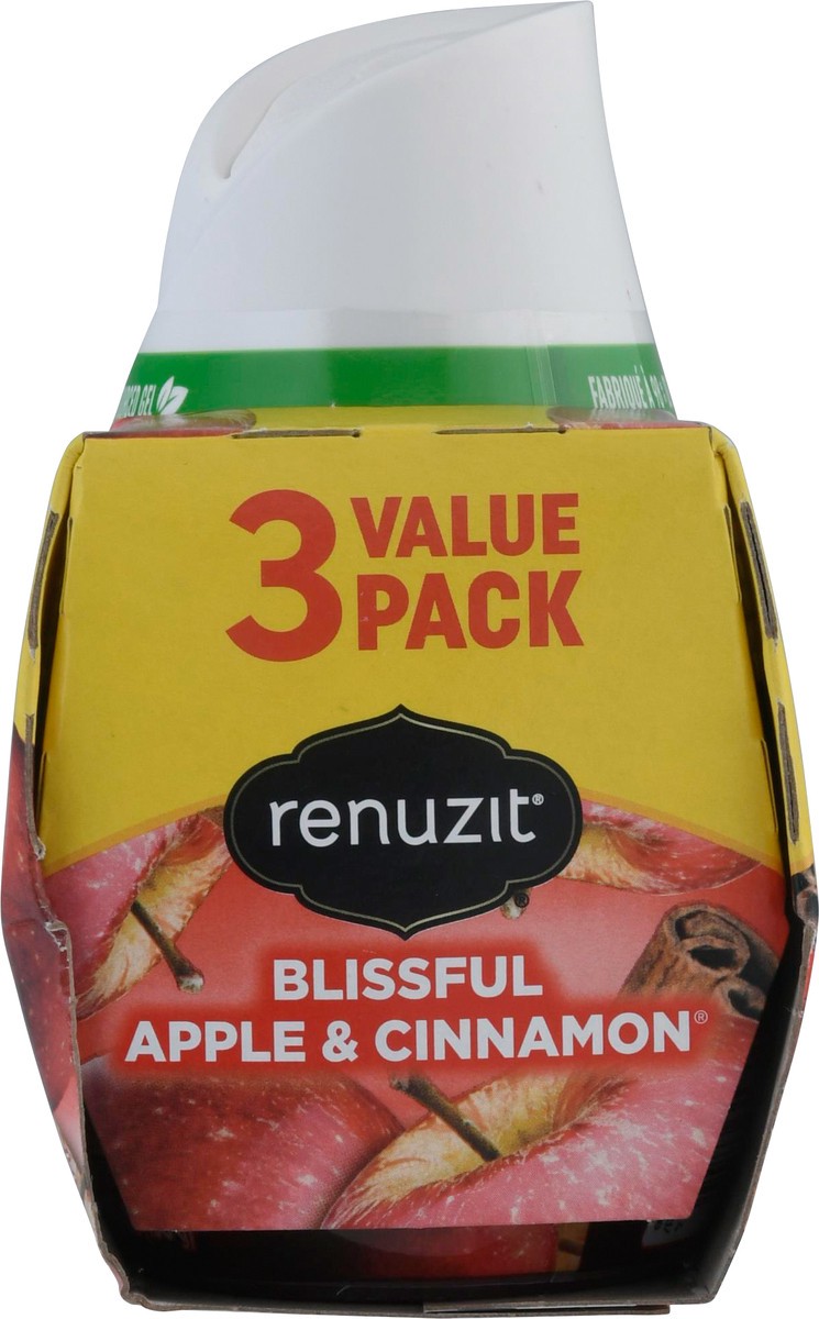 slide 12 of 13, Renuzit 3 Value Pack Blissful Apple & Cinnamon Gel Air Fresheners 3 - 7.0 oz, 3 ct