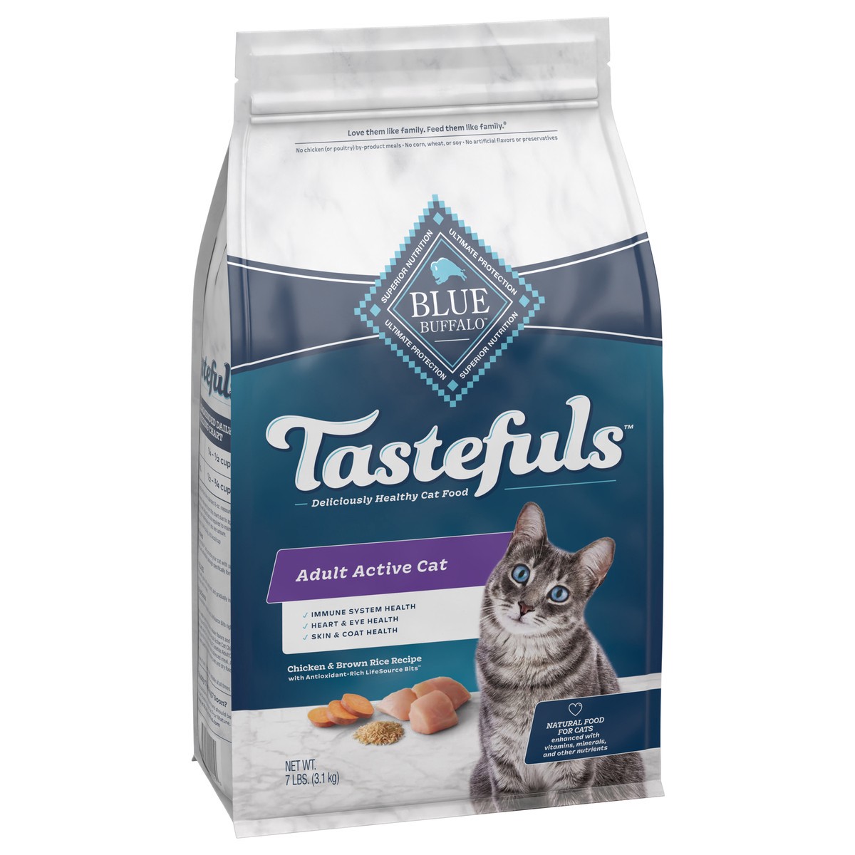slide 5 of 13, Blue Buffalo Healthy Living Natural Adult Dry Cat Food, Chicken & Brown Rice 7-lb, 7 lb