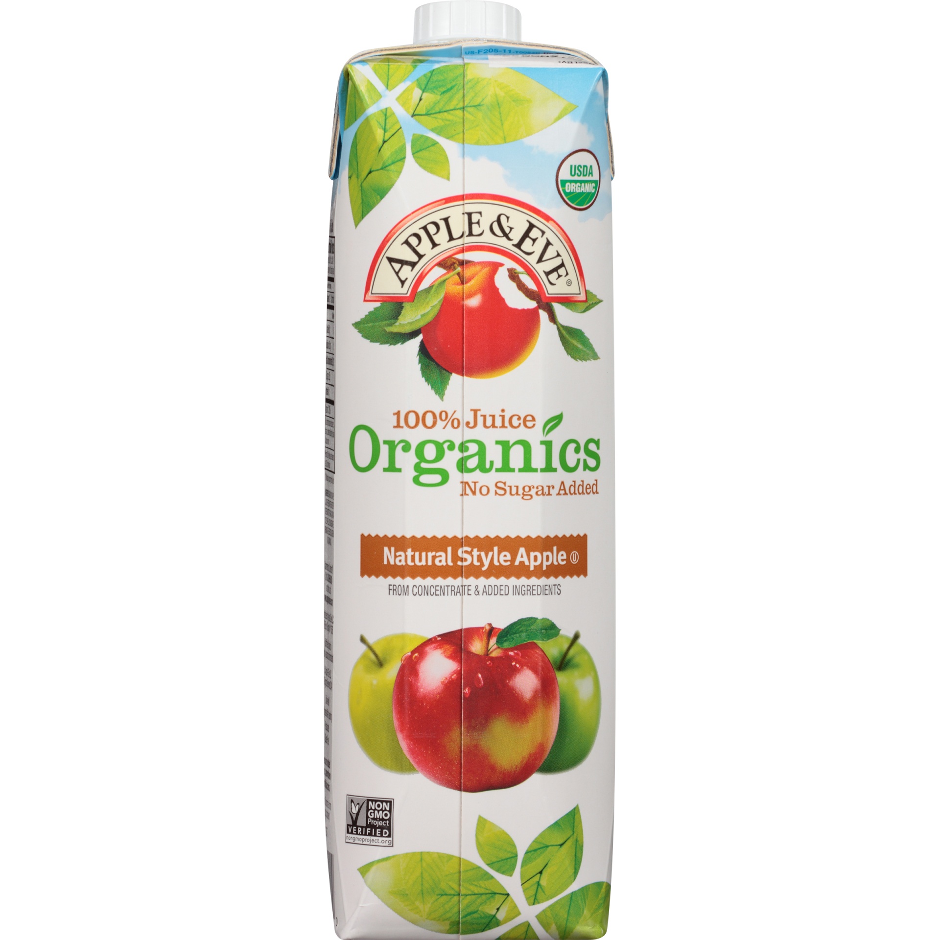 slide 6 of 8, Apple & Eve 100% Juice Organics Natural Style Apple Juice, 33.8 fl oz