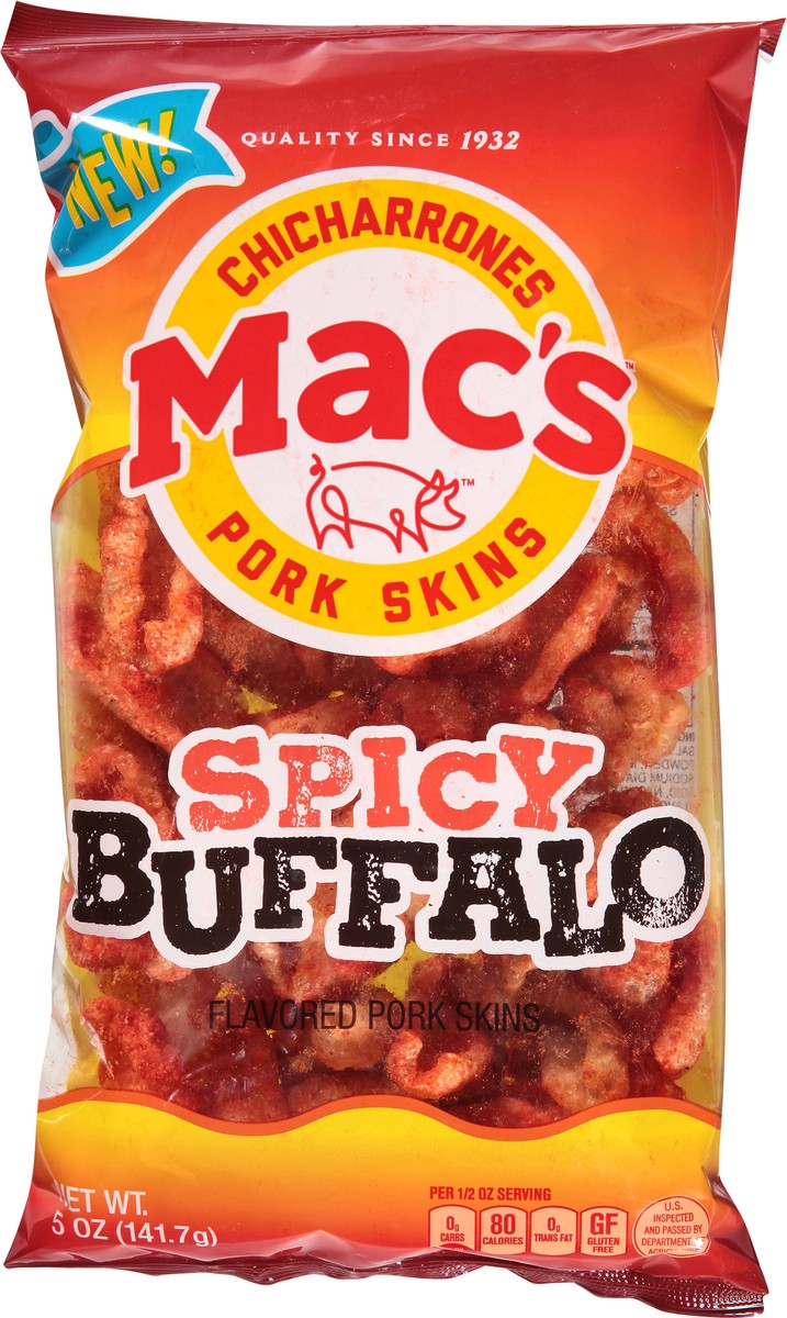 slide 13 of 14, Mac's Spicy Buffalo Pork Skins - 5 oz, 5 oz