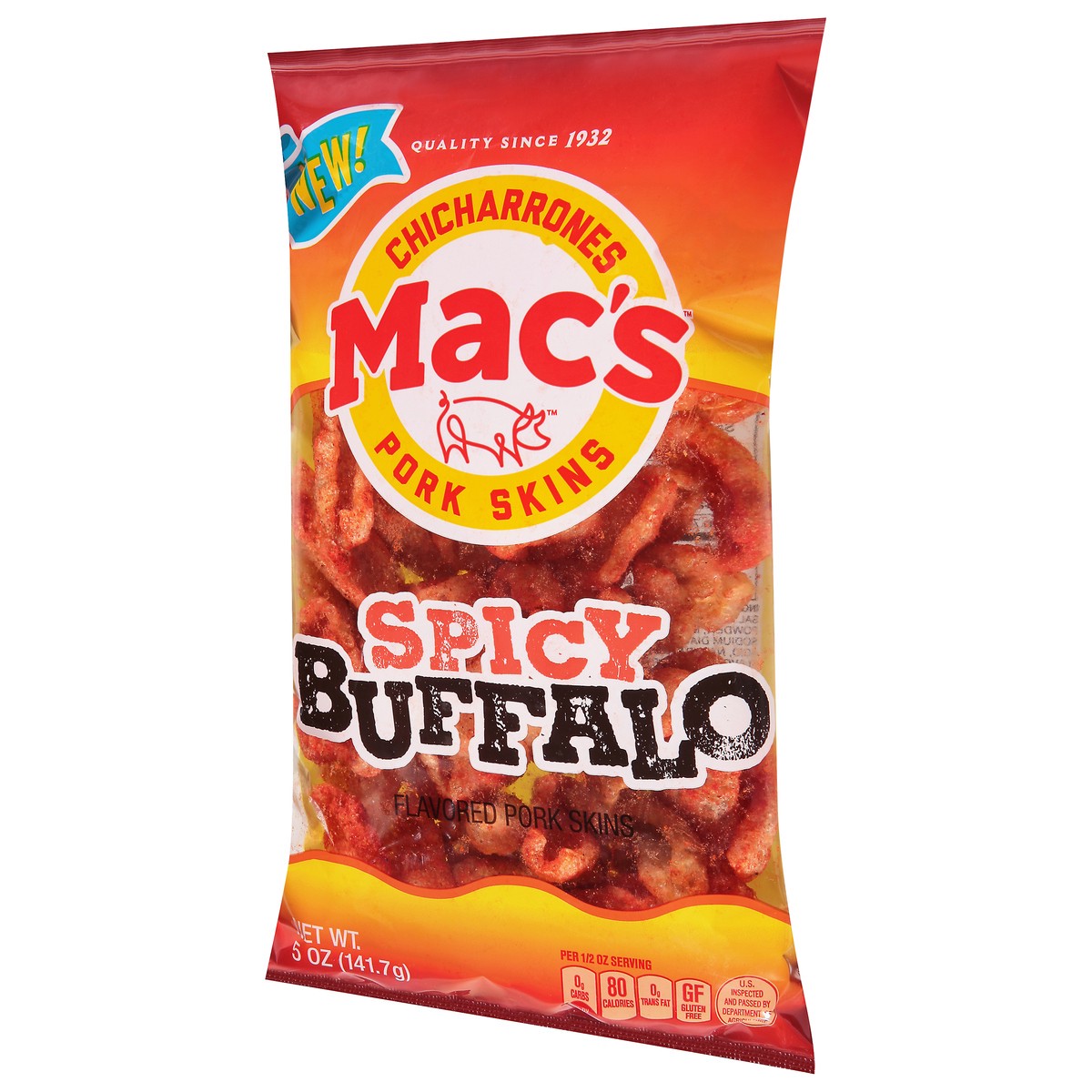 slide 14 of 14, Mac's Spicy Buffalo Pork Skins - 5 oz, 5 oz
